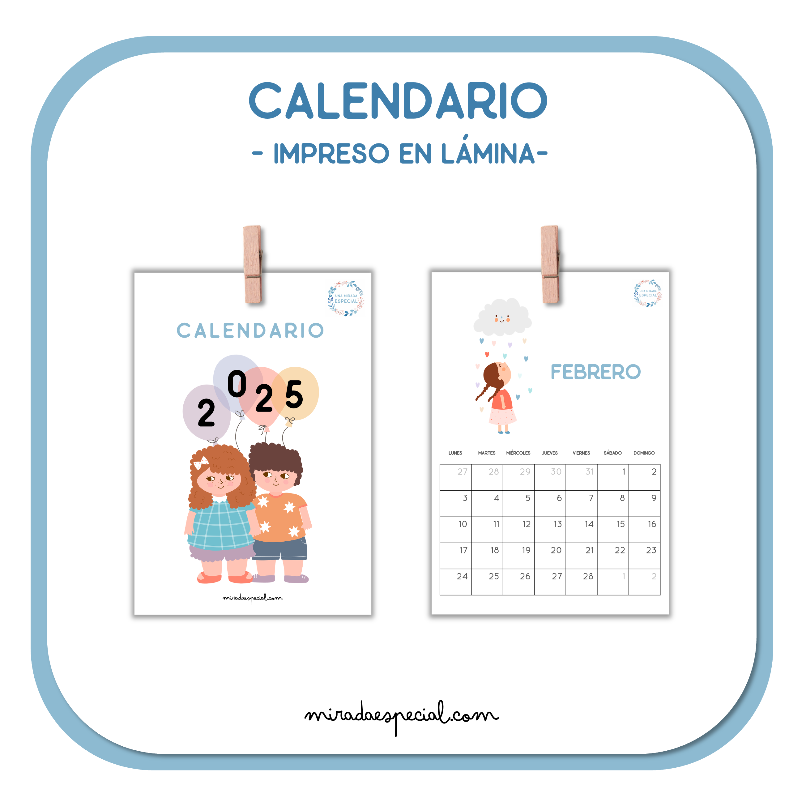 CALENDARIO 2025 FORMATO LÁMINA